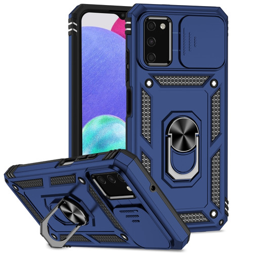 Samsung Galaxy A02s / A03s 164mm Sliding Camshield Holder Phone Case - Blue