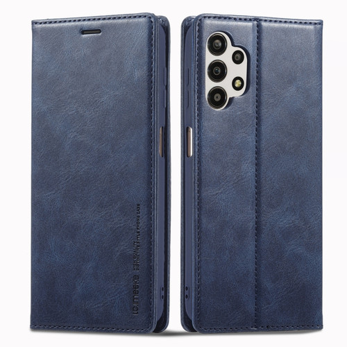 Samsung Galaxy A04 / A04s / A13 4G&5G LC.IMEEKE RFID Anti-theft Leather Phone Case - Blue
