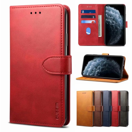 Samsung Galaxy A13 5G / 4G GUSSIM Horizontal Flip Leather Phone Case - Red