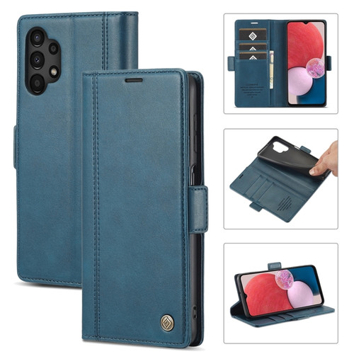 Samsung Galaxy A13 4G/5G / A04 / A04s LC.IMEEKE Skin-friendly Card Slots Leather Phone Case - Blue