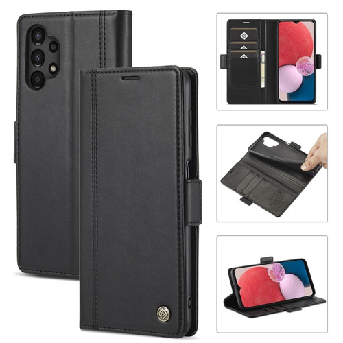 Samsung Galaxy A13 4G/5G / A04 / A04s LC.IMEEKE Skin-friendly Card Slots Leather Phone Case - Black