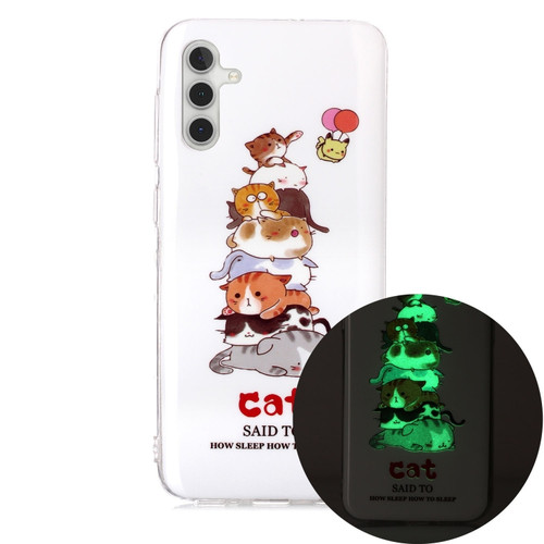 Samsung Galaxy A13 5G Luminous TPU Protective Phone Case - Cats