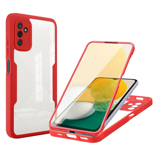 Samsung Galaxy A13 5G Acrylic + TPU 360 Degrees Full Coverage Shockproof Phone Case - Red