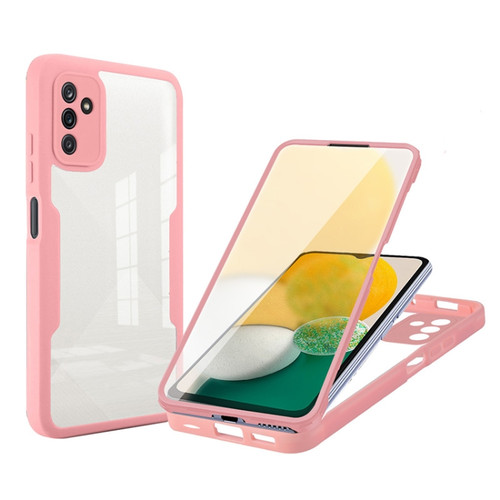 Samsung Galaxy A13 5G Acrylic + TPU 360 Degrees Full Coverage Shockproof Phone Case - Pink