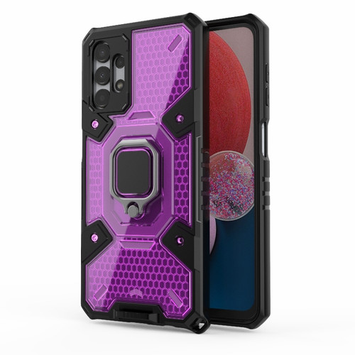 Samsung Galaxy A13 4G/5G Space PC+TPU Ring Holder Protective Phone Case - Purple