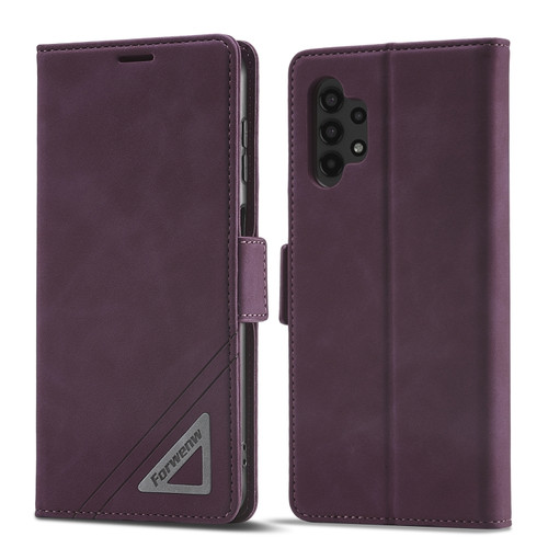Samsung Galaxy A13 4G / 5G Forwenw Dual-side Buckle Leather Phone Case - Wine Red