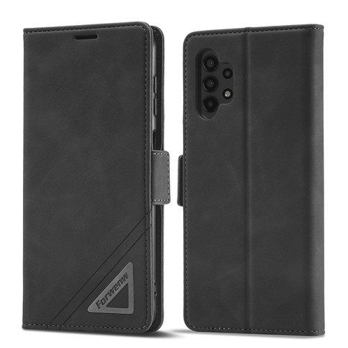 Samsung Galaxy A13 4G / 5G Forwenw Dual-side Buckle Leather Phone Case - Black