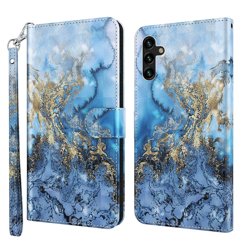 Samsung Galaxy A13 5G 3D Painting Pattern TPU + PU Leather Phone Case - Milky Way