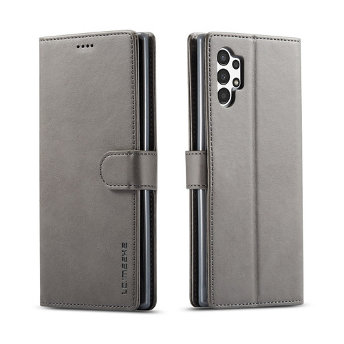 Samsung Galaxy A13 4G/5G/A04/A04s LC.IMEEKE Calf Texture Leather Phone Case - Grey