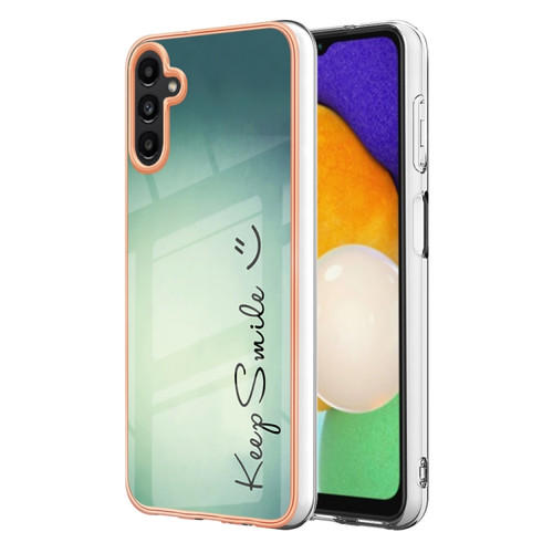 Samsung Galaxy A13 5G / A04s / M13 5G Electroplating Marble Dual-side IMD Phone Case - Smile