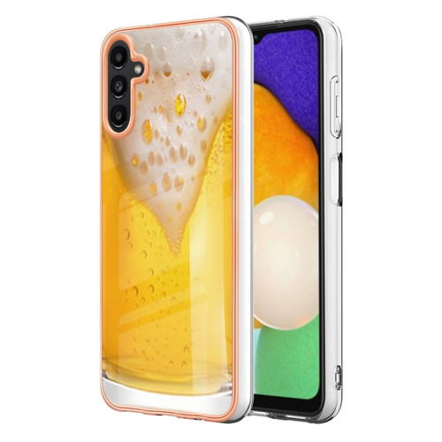 Samsung Galaxy A13 5G / A04s / M13 5G Electroplating Marble Dual-side IMD Phone Case - Draft Beer