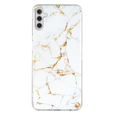 Samsung Galaxy A13 5G IMD Marble Pattern TPU Phone Case - White