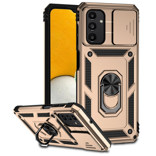 Samsung Galaxy A13 5G Sliding Camshield Holder Phone Case - Gold