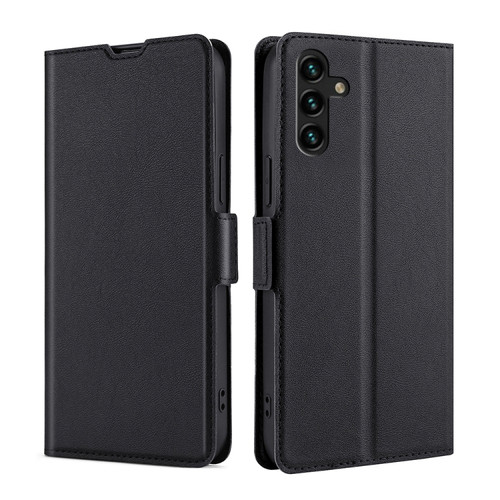 Samsung Galaxy A13 5G Ultra-thin Voltage Buckle PU + TPU Horizontal Flip Leather Case with Holder & Card Slot - Black