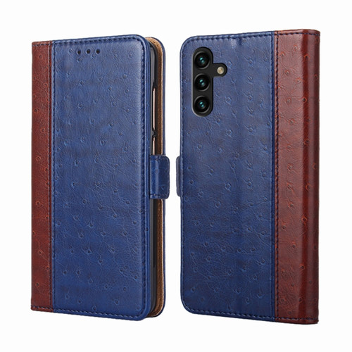 Samsung Galaxy A13 5G Ostrich Texture Horizontal Flip Leather Case with Holder & Card Slots & Wallet - Blue