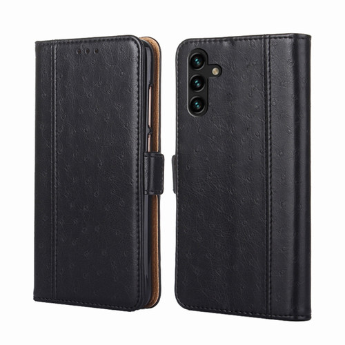 Samsung Galaxy A13 5G Ostrich Texture Horizontal Flip Leather Case with Holder & Card Slots & Wallet - Black