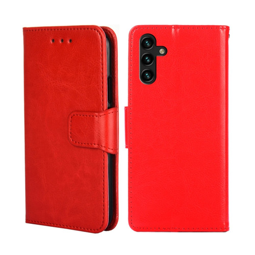 Samsung Galaxy A13 5G Crystal Texture Horizontal Flip Leather Case with Holder & Card Slots & Wallet - Red