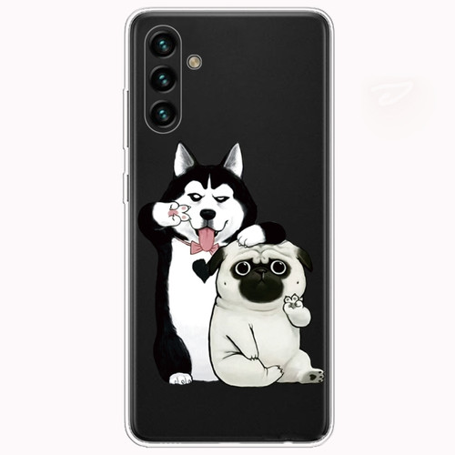 Samsung Galaxy A13 5G Painted Pattern High Transparent TPU Phone Case - Selfie Dog