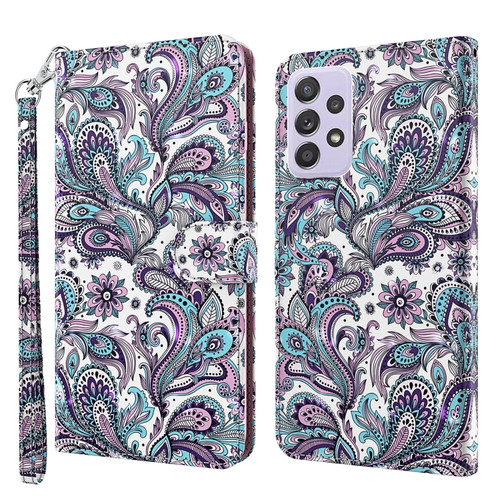 Samsung Galaxy A04S / A13 / A13 5G 3D Painting Pattern TPU + PU Phone Case - Swirl Pattern