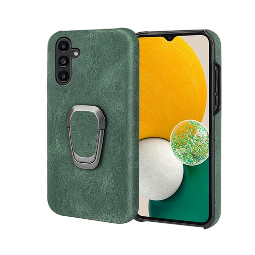 Ring Holder PU Phone Case Samsung Galaxy A13 5G - Dark Green