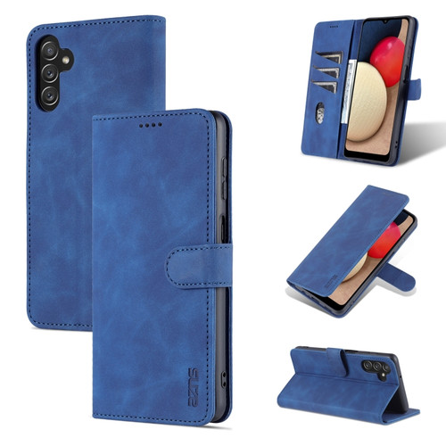 Samsung Galaxy A13 5G AZNS Skin Feel Calf Texture Horizontal Flip Leather Phone Case - Blue