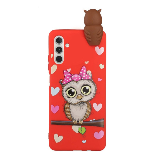 Samsung Galaxy A13 5G Shockproof Cartoon TPU Phone Case - Red Owl