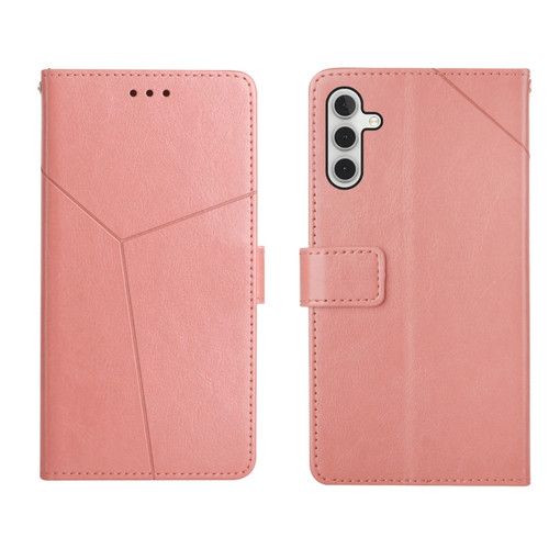 Samsung Galaxy A13 5G Y Stitching Horizontal Flip Leather Phone Case - Rose Gold