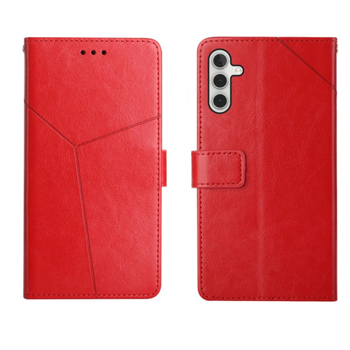 Samsung Galaxy A13 5G Y Stitching Horizontal Flip Leather Phone Case - Red