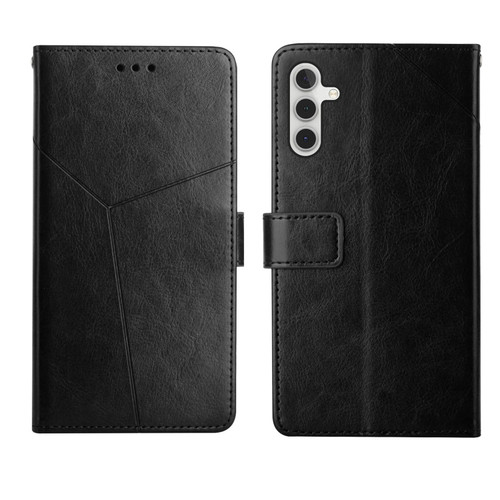 Samsung Galaxy A13 5G Y Stitching Horizontal Flip Leather Phone Case - Black