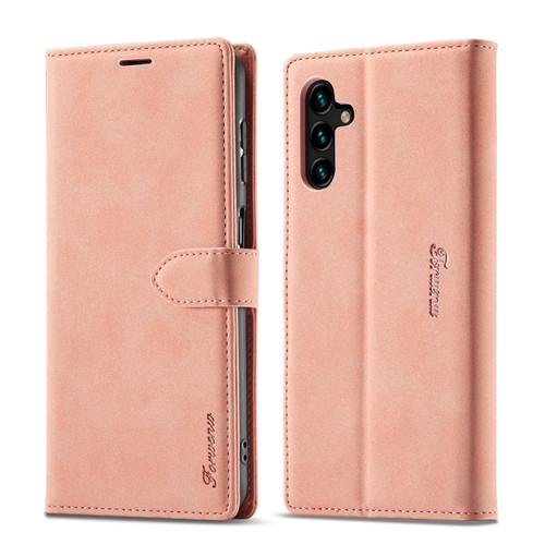 Samsung Galaxy A13 5G Forwenw F1 Series Matte Strong Magnetism Leather Phone Case - Rose Gold