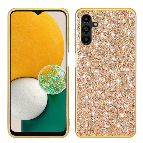 Samsung Galaxy A13 5G Glitter Powder Shockproof TPU Phone Case - Gold