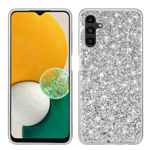 Samsung Galaxy A13 5G Glitter Powder Shockproof TPU Phone Case - Silver