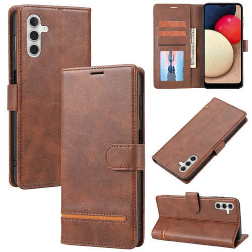 Samsung Galaxy A13 5G Classic Wallet Flip Leather Phone Case - Brown