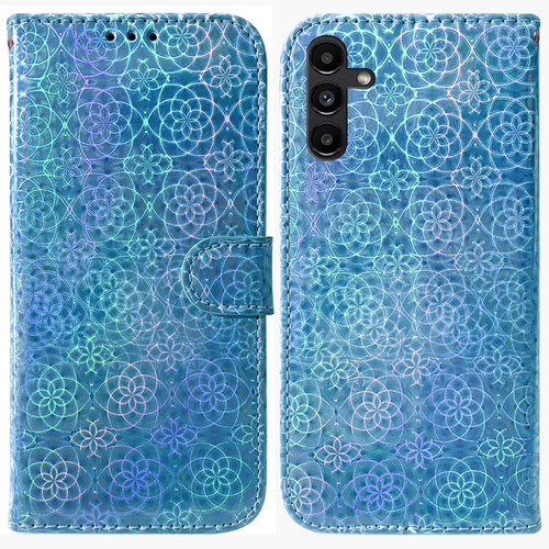 Samsung Galaxy A13 5G Colorful Magnetic Buckle Leather Phone Case - Blue