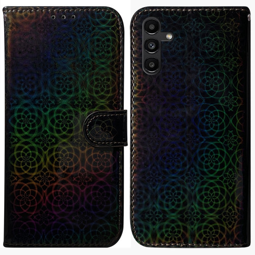 Samsung Galaxy A13 5G Colorful Magnetic Buckle Leather Phone Case - Black