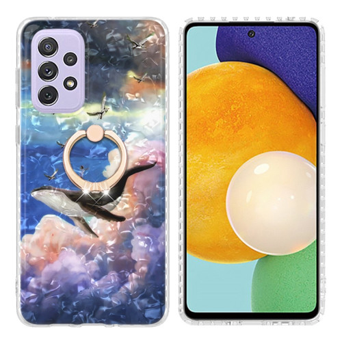 Samsung Galaxy A13 5G / 4G Ring Holder 2.0mm Airbag TPU Phone Case - Whale