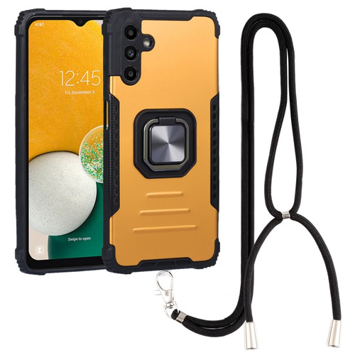 Samsung Galaxy A13 5G Lanyard Aluminum and TPU Phone Case - Gold