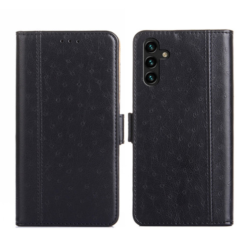 Samsung Galaxy A13 5G Ostrich Texture Flip Leather Phone Case - Black