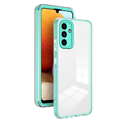 Samsung Galaxy A13 5G 3 in 1 Clear TPU Color PC Frame Phone Case - Light Green
