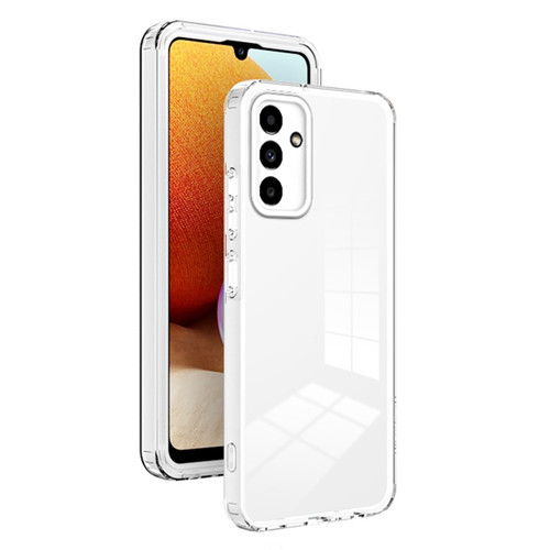 Samsung Galaxy A13 5G 3 in 1 Clear TPU Color PC Frame Phone Case - White