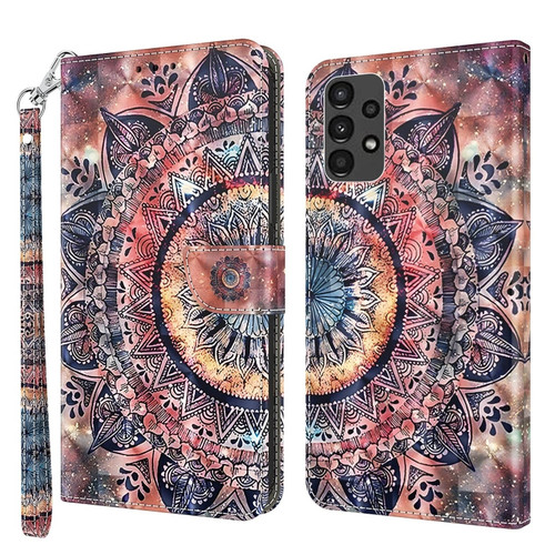 Samsung Galaxy A13 5G / 4G 3D Painted Leather Phone Case - Colorful Mandala