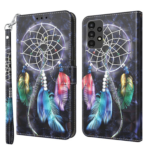 Samsung Galaxy A13 5G / 4G 3D Painted Leather Phone Case - Colorful Dreamcatcher