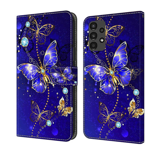 Samsung Galaxy A13 4G / 5G / A04S Crystal 3D Shockproof Protective Leather Phone Case - Diamond Butterfly