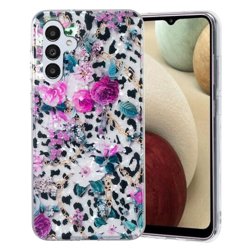 Samsung Galaxy A13 5G IMD Shell Pattern TPU Phone Case - Leopard Flower