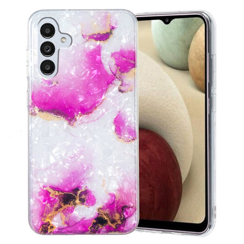 Samsung Galaxy A13 5G IMD Shell Pattern TPU Phone Case - Red Marble