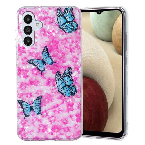 Samsung Galaxy A13 5G IMD Shell Pattern TPU Phone Case - Colorful Butterfly