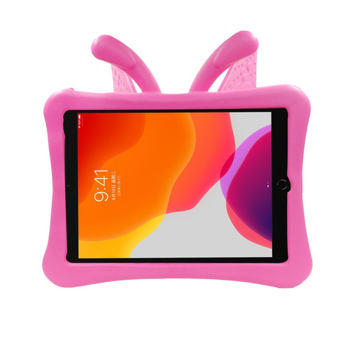 Butterfly Bracket Style EVA Children Shockproof Protective Case iPad 10.2 2021 / 2020 / 2019 / 10.5 - RoseRed