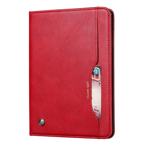 iPad 10.2 Knead Skin Texture Horizontal Flip Leather Case with Photo Frame & Holder & Card Slots & Wallet - Red