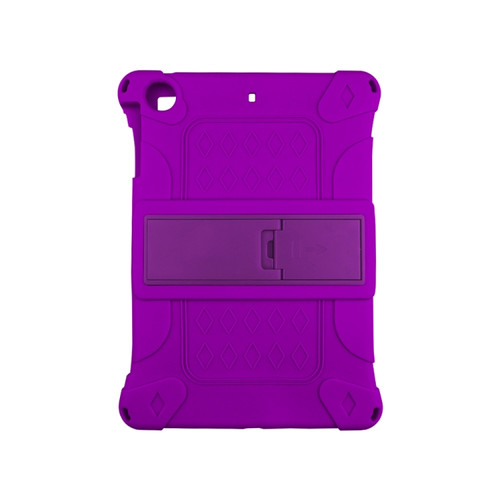 All-inclusive Silicone Shockproof Case with Holder iPad Pro 10.5 / 10.2 2021 / 2020 / 2019 / Air 3 - Purple