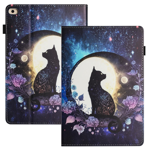 iPad 9.7 2017 2018 / 10.2 2020 2021 Sewing Litchi Texture Smart Leather Tablet Case - Wolf